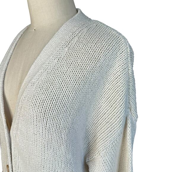 JENNI KAYNE Cody Cardigan Knit Sweater Women's Size Medium V-Neck Button Front - Picture 4 of 10